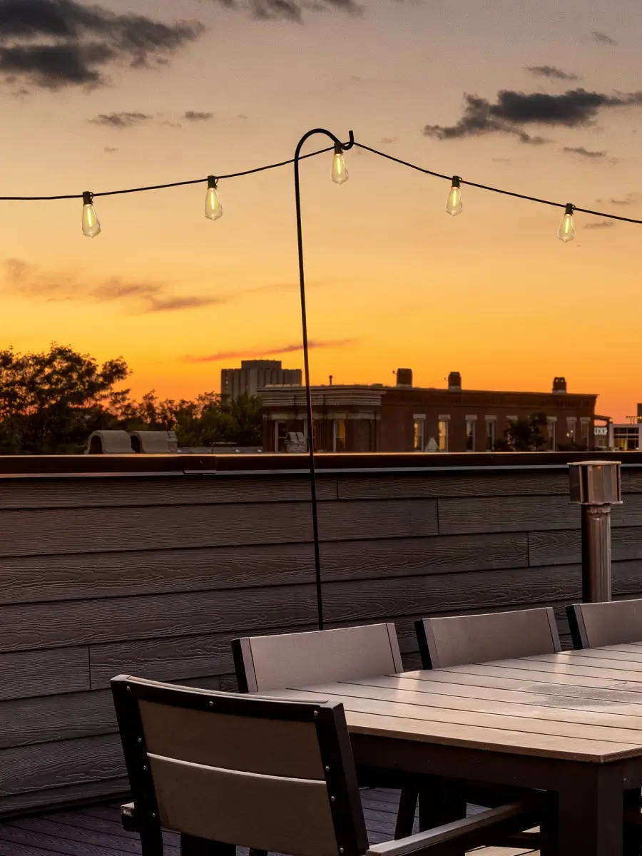 Rooftop string lights on sale
